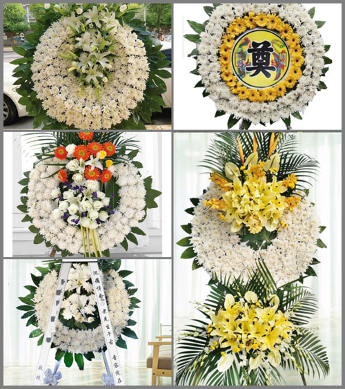 湖北孝感市安陆市烟店镇彭桥村花圈速递
